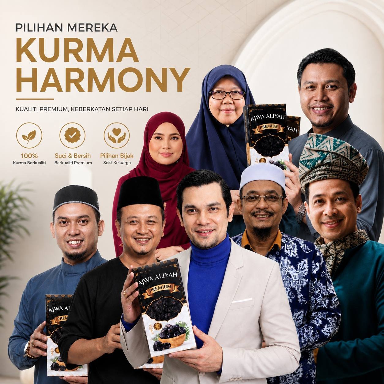 Ustaz, ustazah, artis dan pengacara TV memilih Kurma Harmony
